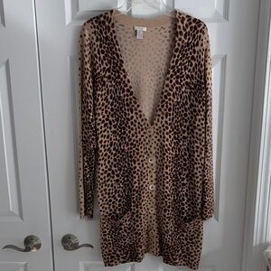 Chico’s Leopard Cardigan Sweater